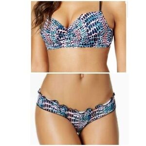 Sundazed Nixie Bikini Top Mermaid Ruffle Ruched Bikini Bottom Swim Jungle Queen